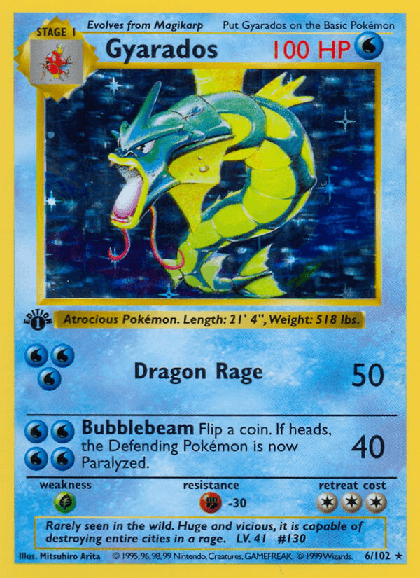Gyarados, carta 6 de Base Set
