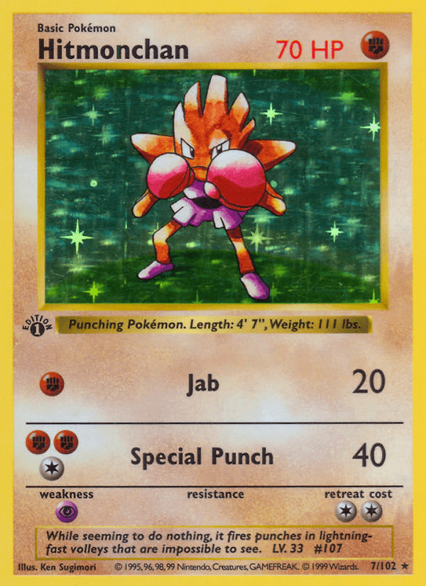 Hitmonchan, carta 7 de Base Set