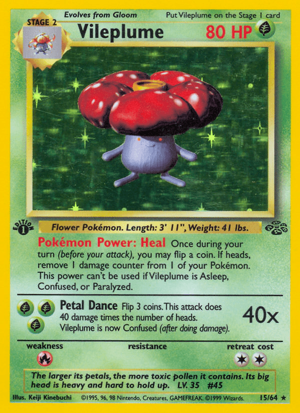 Vileplume, carta 15 de Jungle