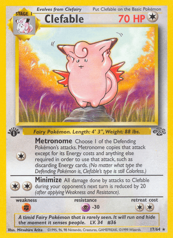 Clefable, carta 17 de Jungle