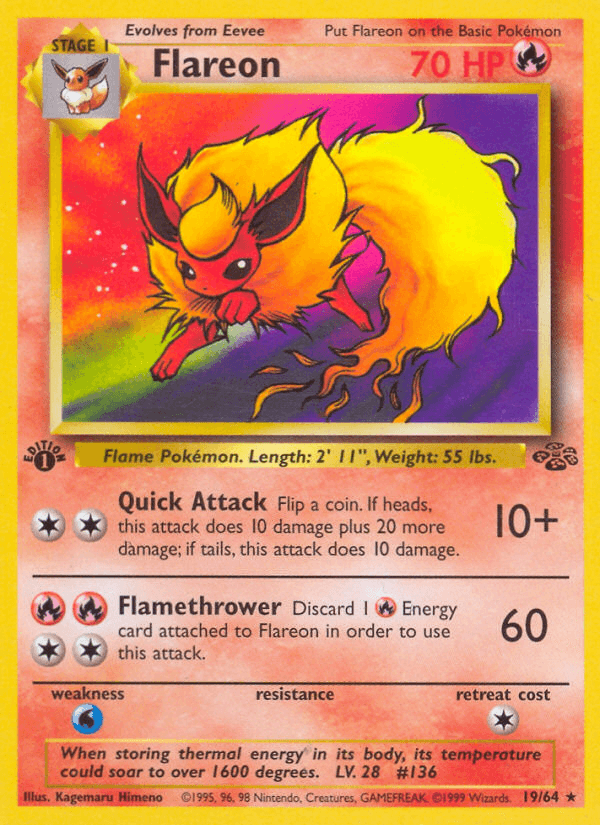 Flareon, carta 19 de Jungle