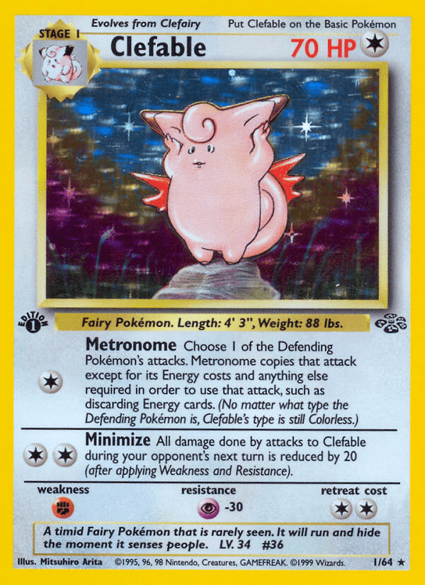 Clefable, carta 1 de Jungle