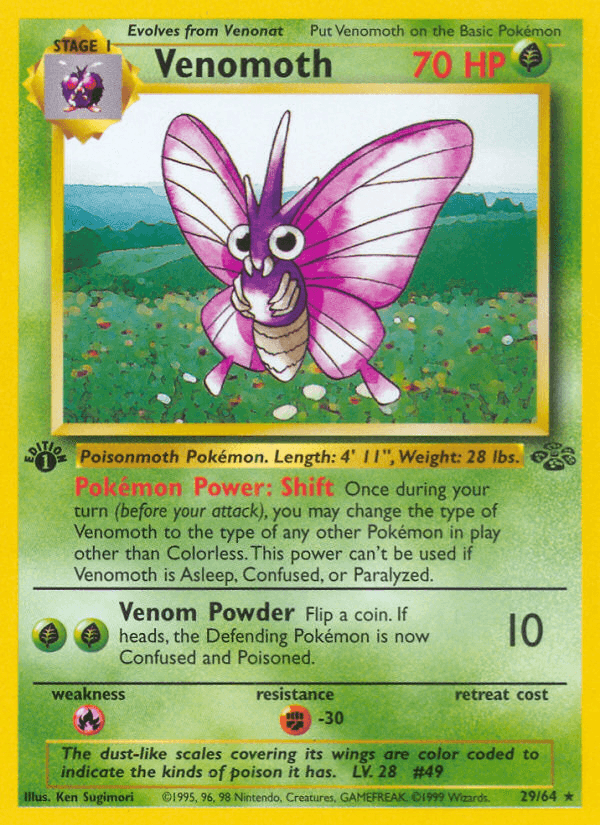 Venomoth, carta 29 de Jungle