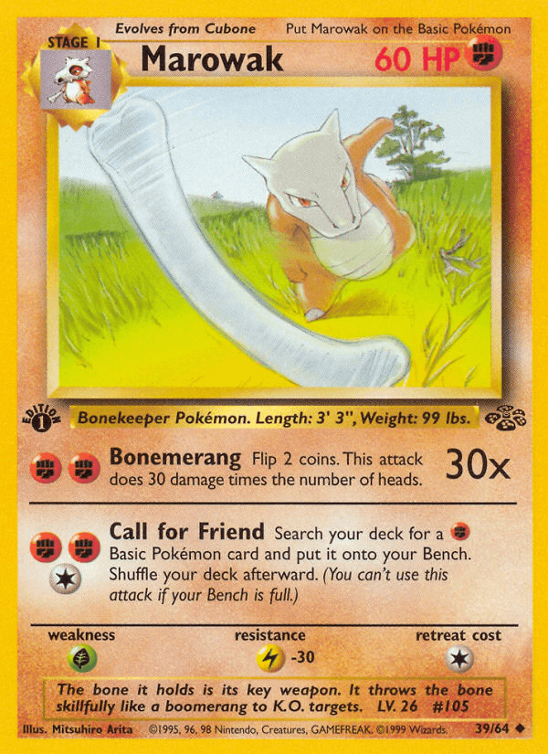 Marowak, carta 39 de Jungle