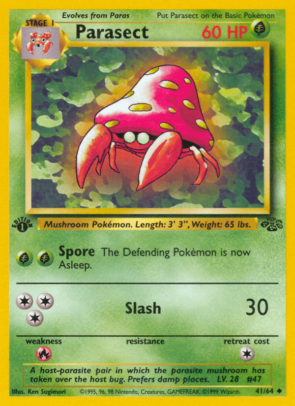 Parasect, carta 41 de Jungle