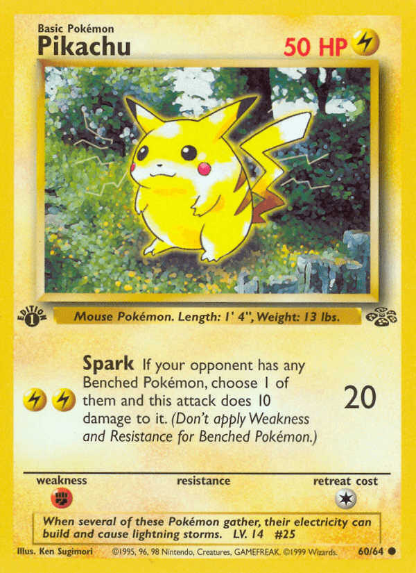 Pikachu, carta 60 de Jungle