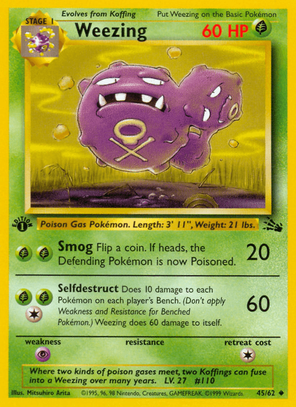 Weezing, carta 45 de Fossil