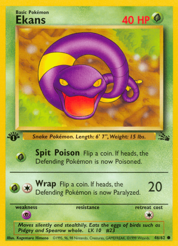 Ekans, carta 46 de Fossil