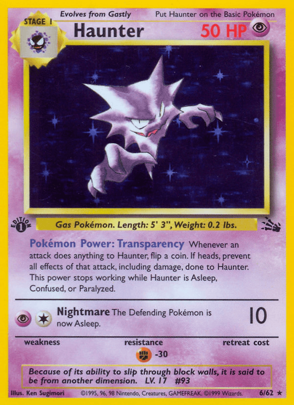Haunter, carta 6 de Fossil