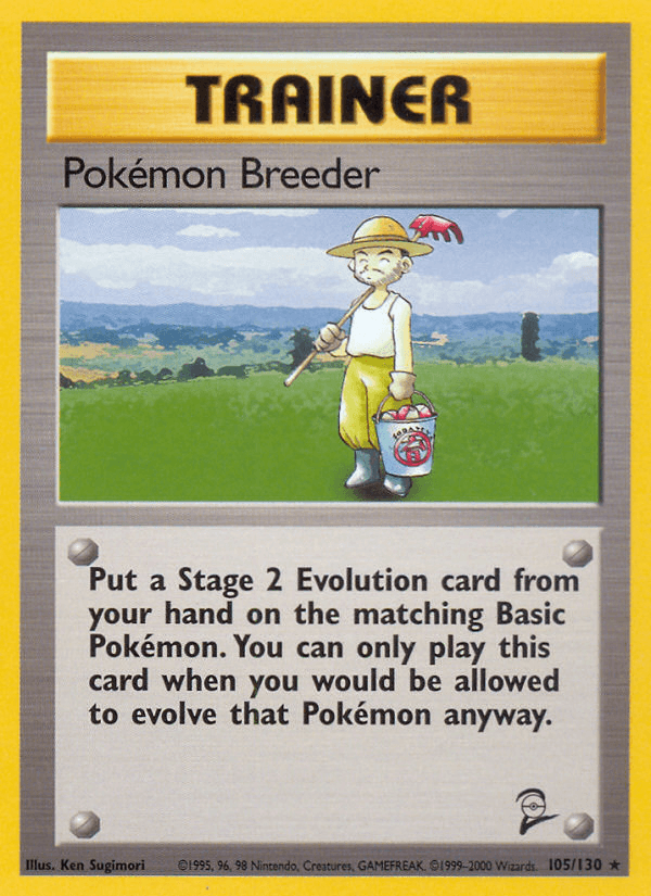 Pokémon Breeder, carta 105 de Base Set 2