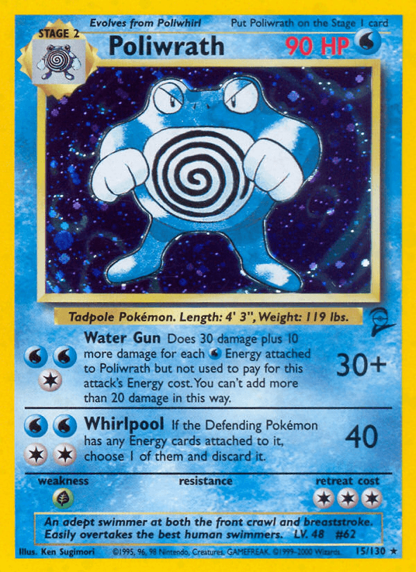 Poliwrath, carta 15 de Base Set 2