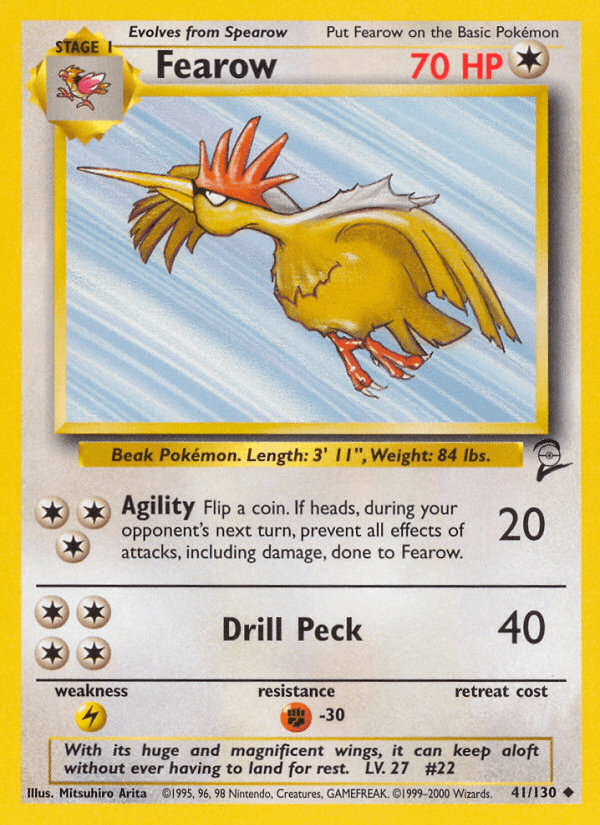 Fearow, carta 41 de Base Set 2