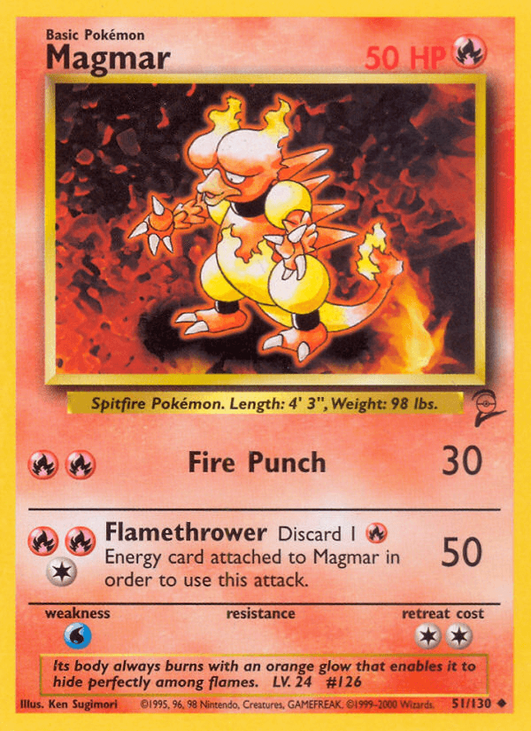 Magmar, carta 51 de Base Set 2
