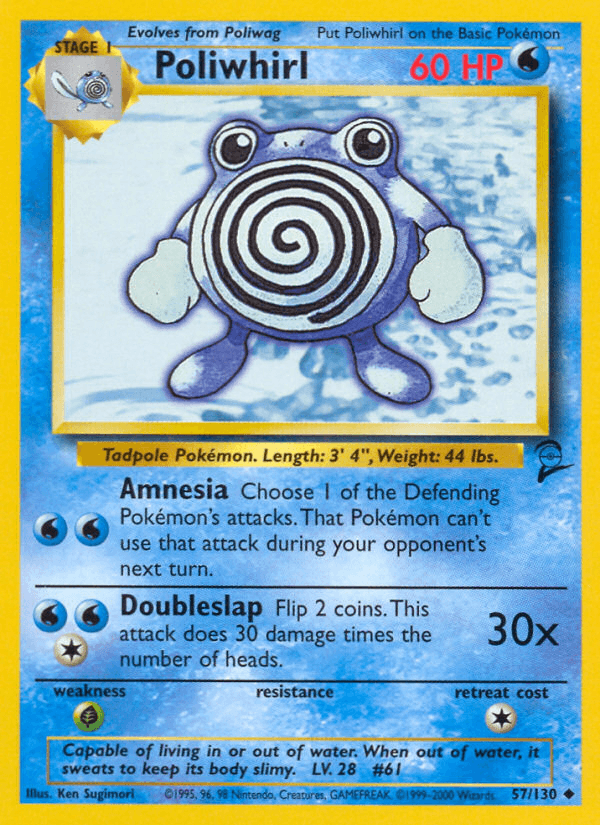Poliwhirl, carta 57 de Base Set 2