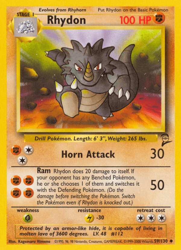 Rhydon, carta 59 de Base Set 2