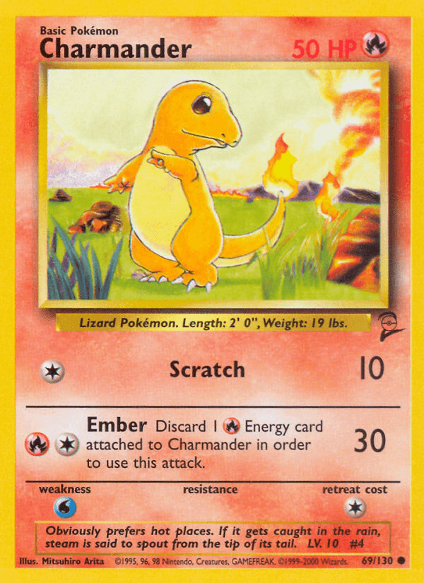 Charmander, carta 69 de Base Set 2