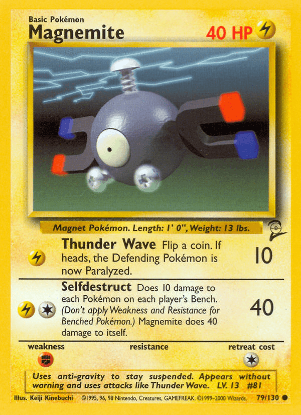 Magnemite, carta 79 de Base Set 2