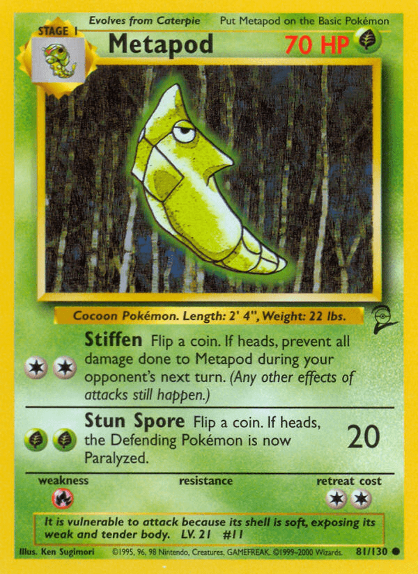 Metapod, carta 81 de Base Set 2