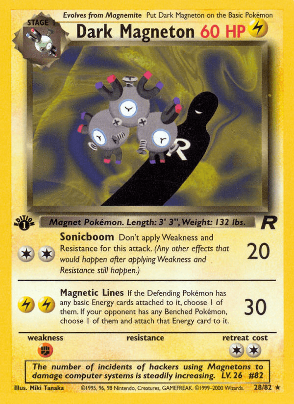 Dark Magneton, carta 28 de Team Rocket