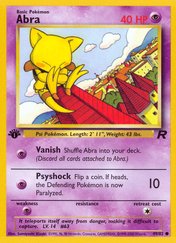 Abra, carta 49 de Team Rocket
