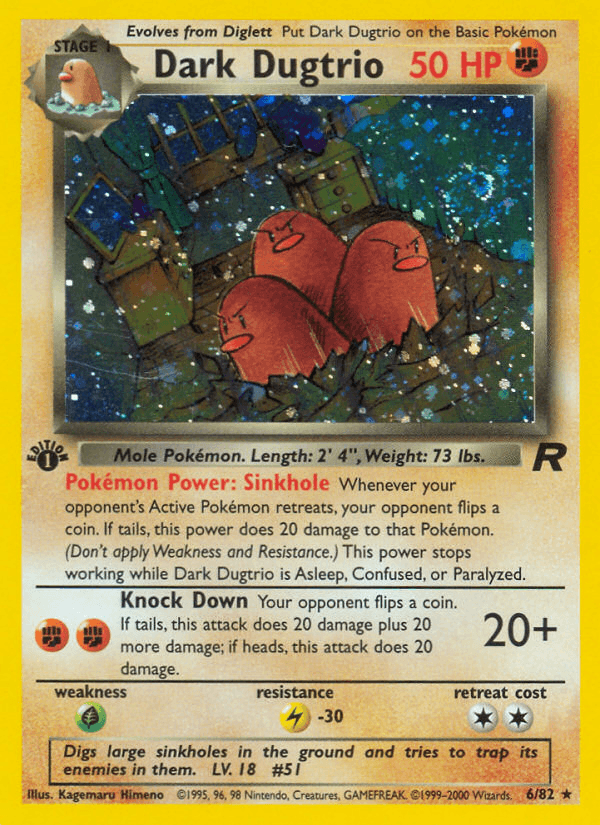 Dark Dugtrio, carta 6 de Team Rocket