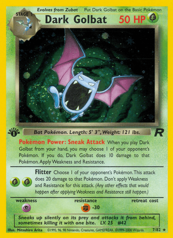 Dark Golbat, carta 7 de Team Rocket