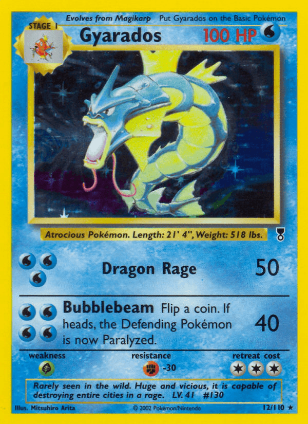 Gyarados, carta 12 de Legendary Collection