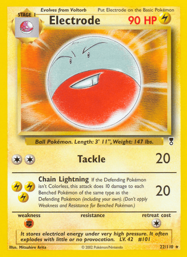Electrode, carta 22 de Legendary Collection