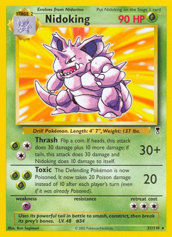 Nidoking, carta 31 de Legendary Collection