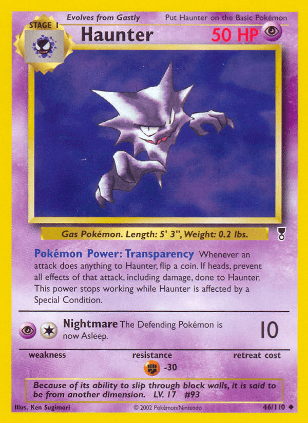 Haunter, carta 46 de Legendary Collection