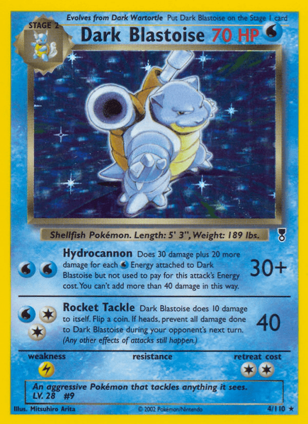 Dark Blastoise, carta 4 de Legendary Collection