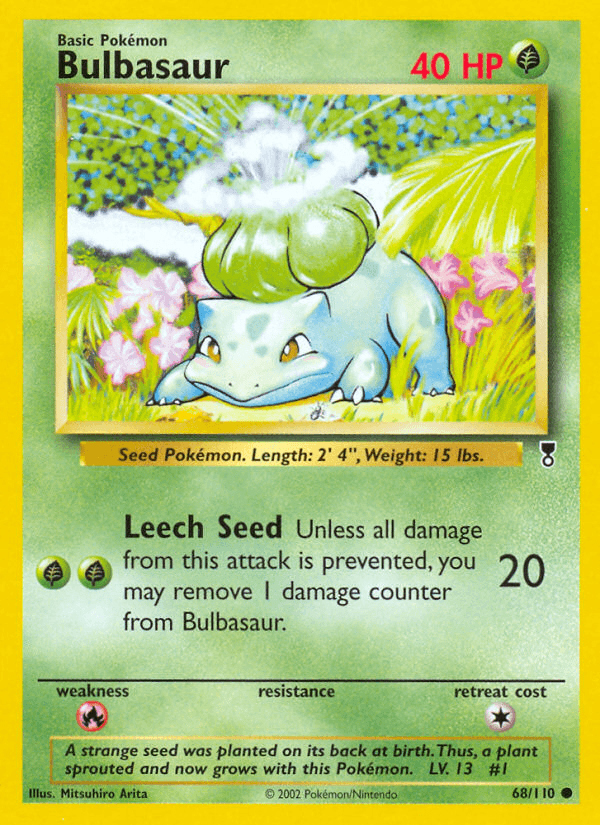 Bulbasaur, carta 68 de Legendary Collection