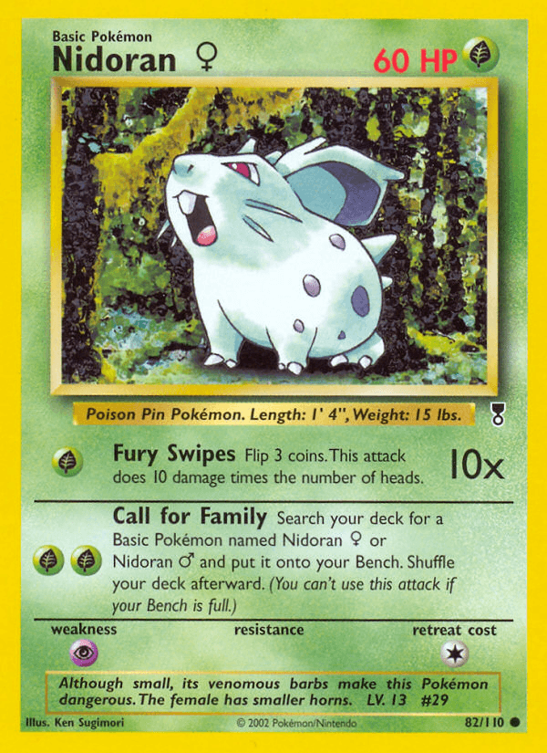 Nidoran♀, carta 82 de Legendary Collection