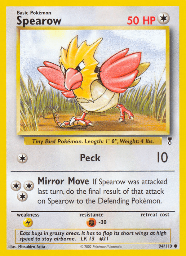 Spearow, carta 94 de Legendary Collection