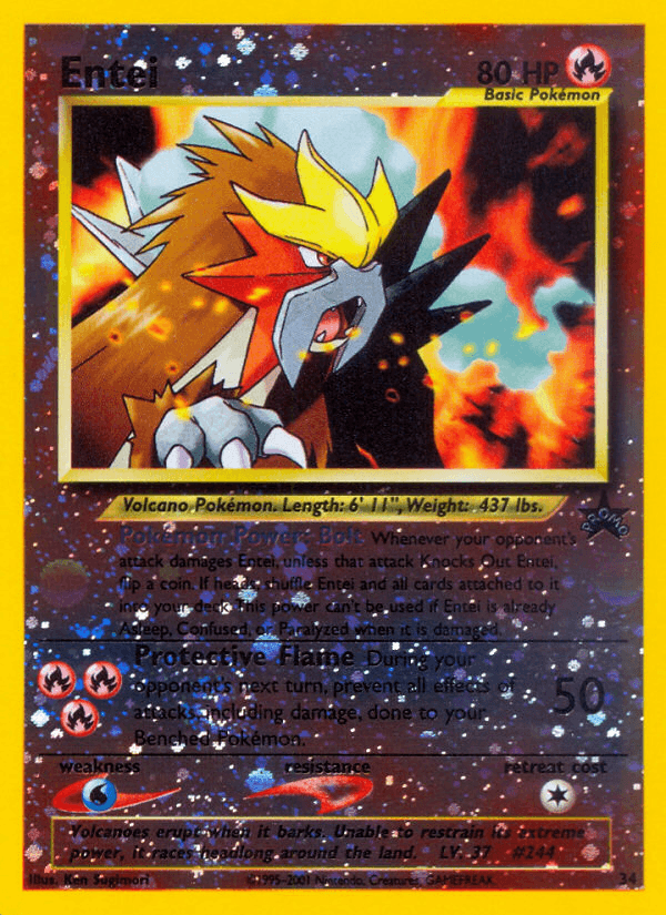 Entei, carta 34 de Wizards Black Star Promos