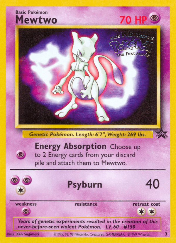 Mewtwo, carta 3 de Wizards Black Star Promos