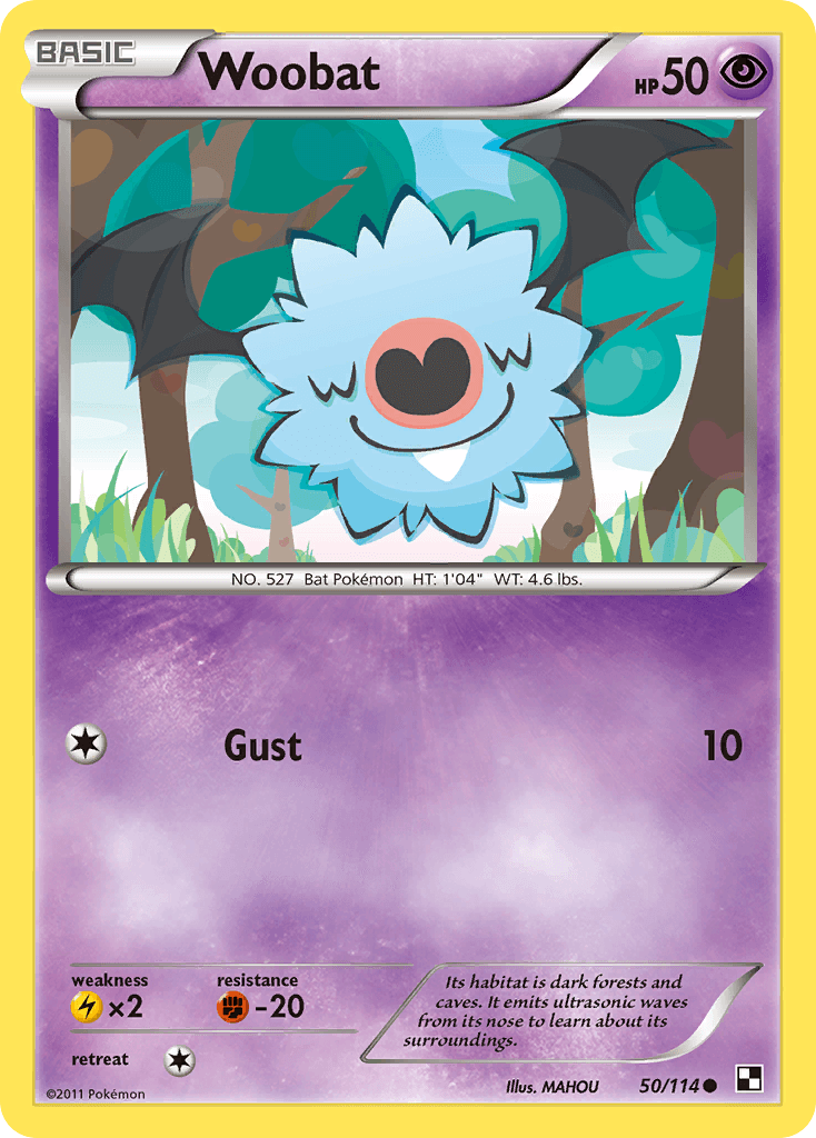 Woobat, carta 50 de Black & White