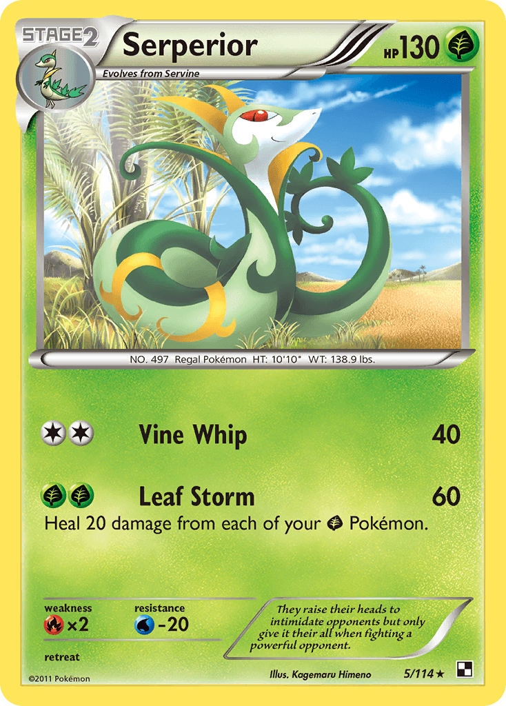Serperior, carta 5 de Black & White