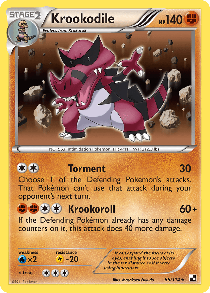 Krookodile, carta 65 de Black & White