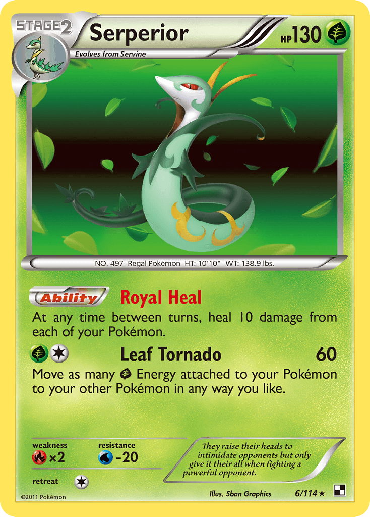 Serperior, carta 6 de Black & White