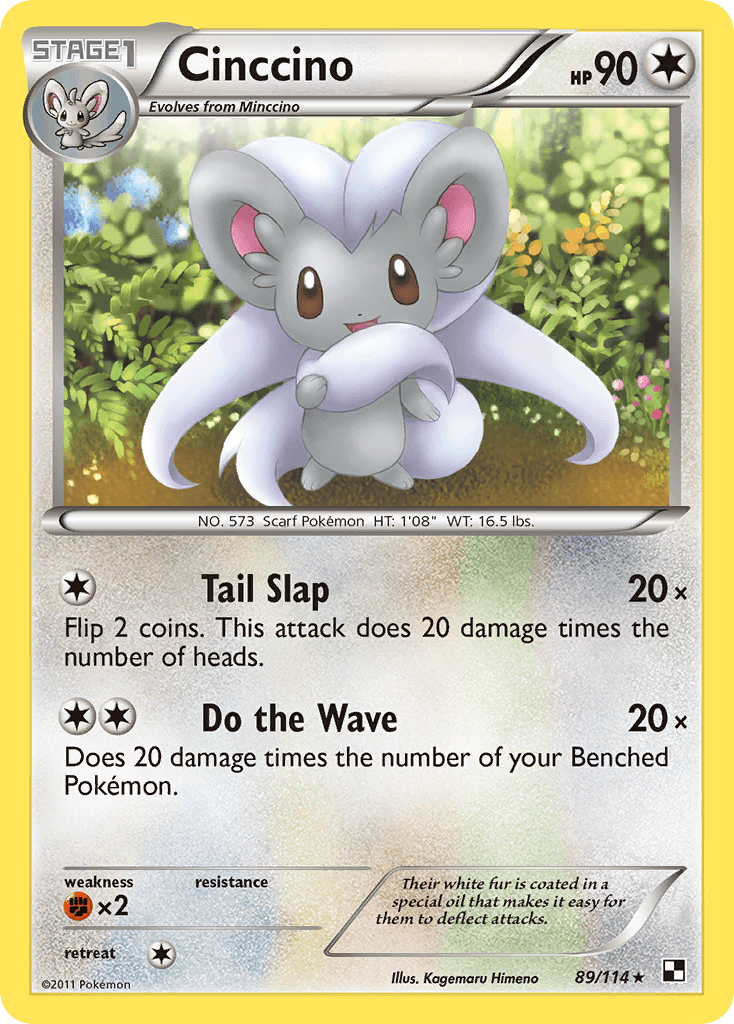 Cinccino, carta 89 de Black & White