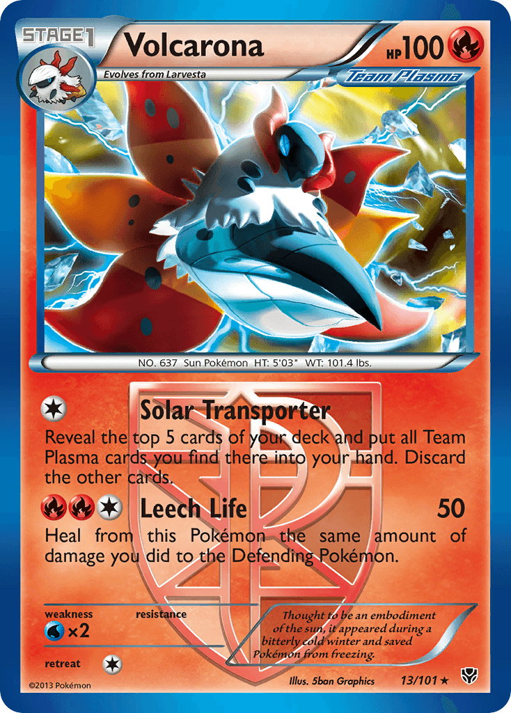 Volcarona, carta 13 de Plasma Blast