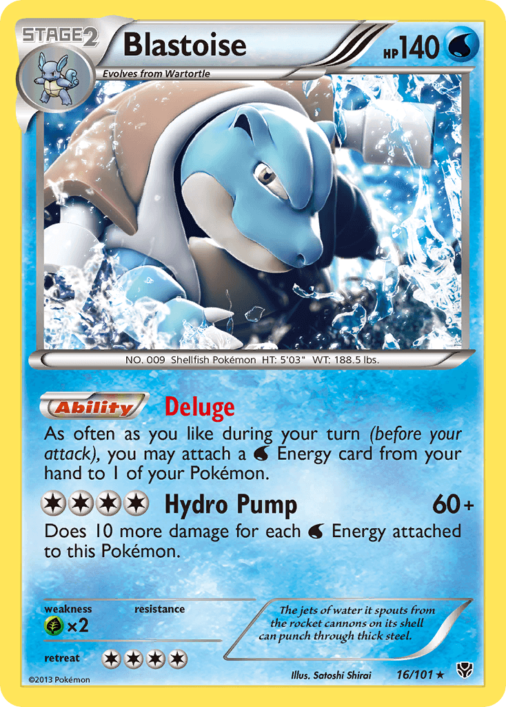 Blastoise, carta 16 de Plasma Blast