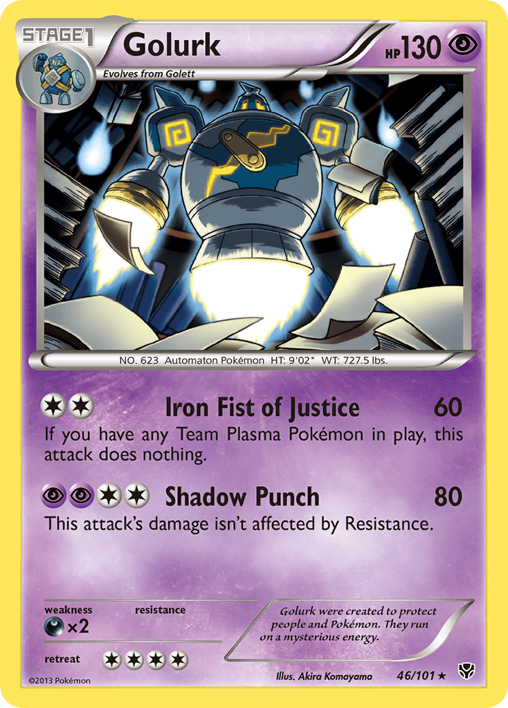 Golurk, carta 46 de Plasma Blast