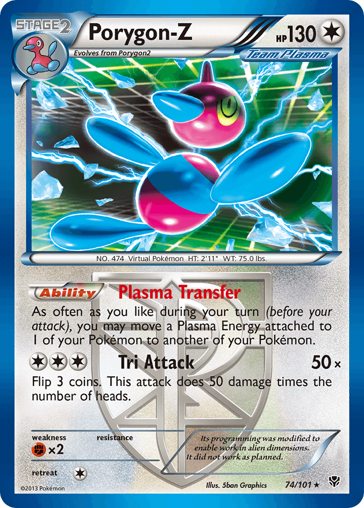 Porygon-Z, carta 74 de Plasma Blast