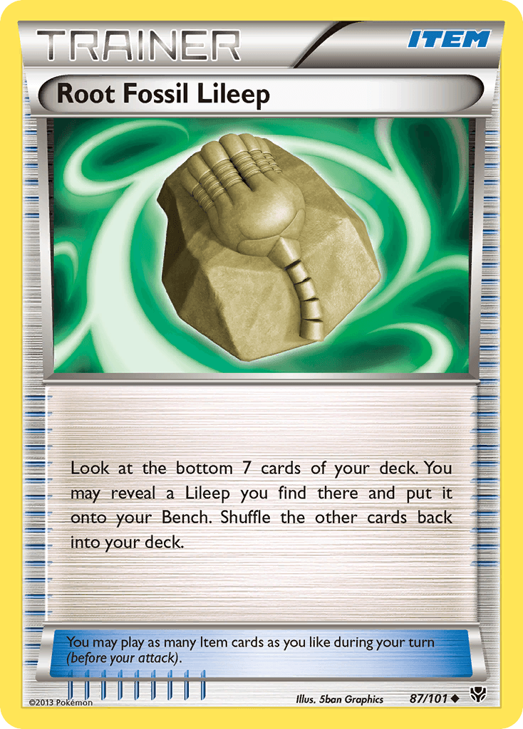 Root Fossil Lileep, carta 87 de Plasma Blast