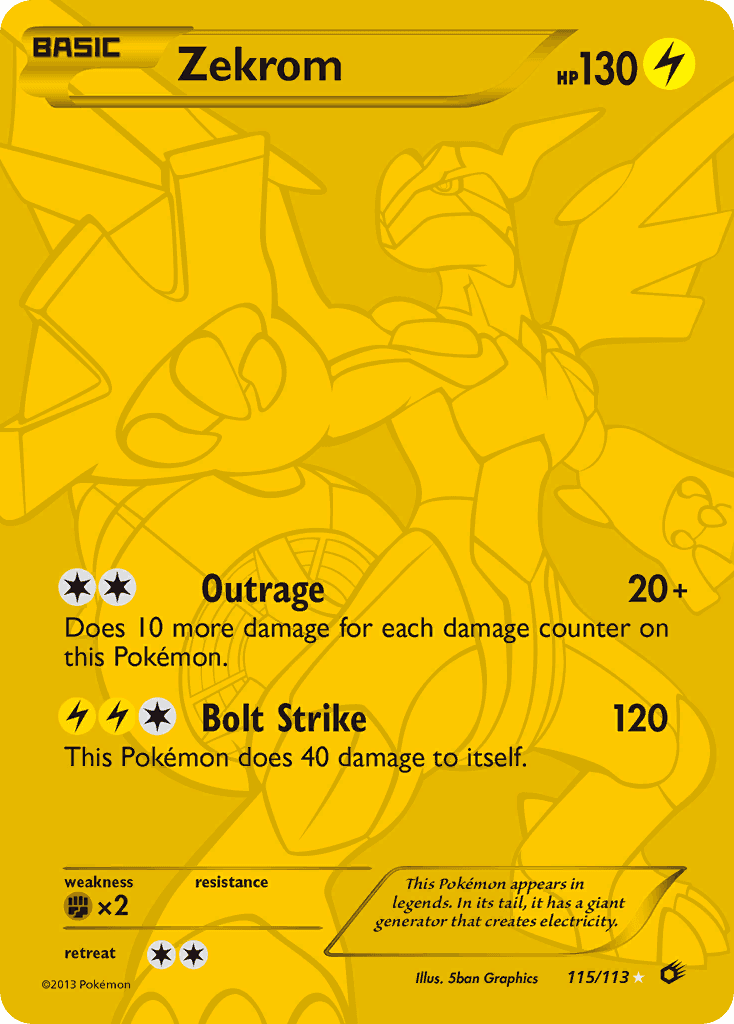 Zekrom, carta 115 de Legendary Treasures