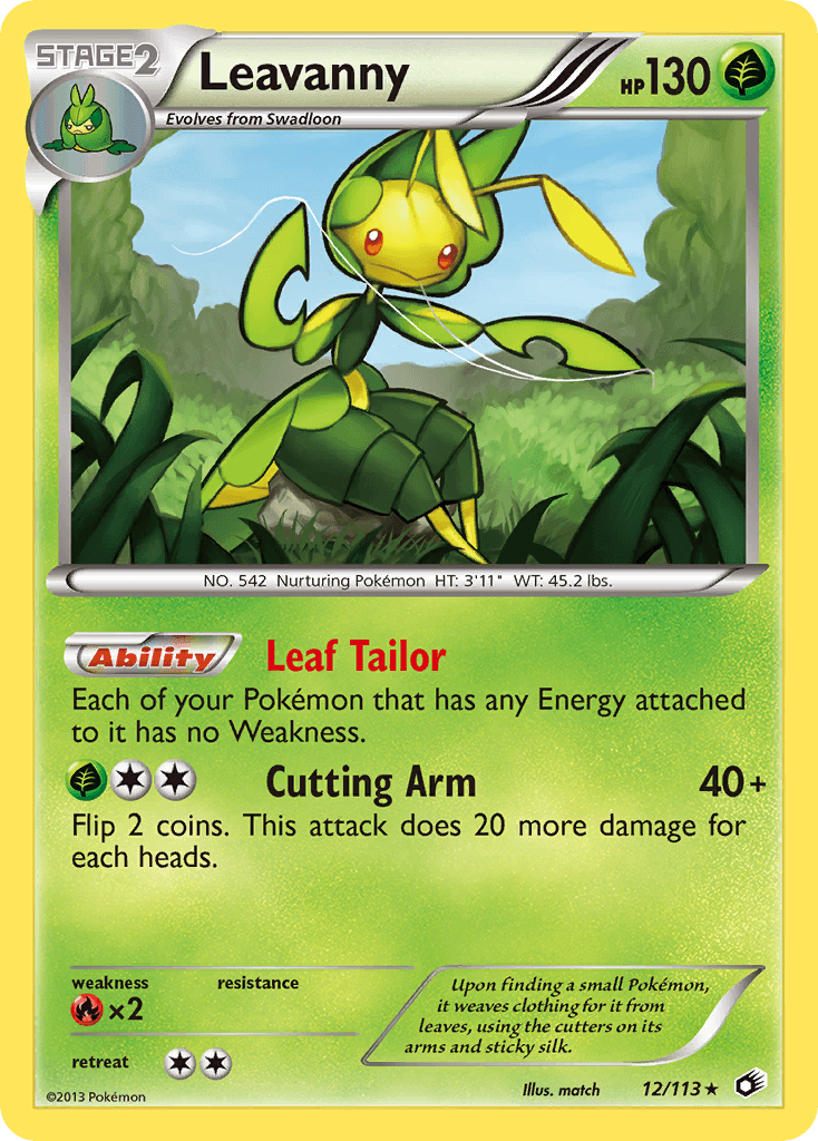 Leavanny, carta 12 de Legendary Treasures
