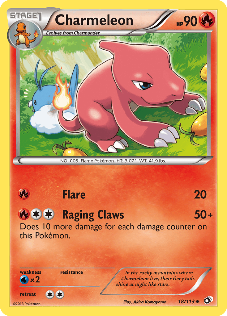 Charmeleon, carta 18 de Legendary Treasures