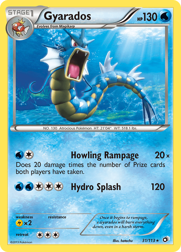 Gyarados, carta 31 de Legendary Treasures